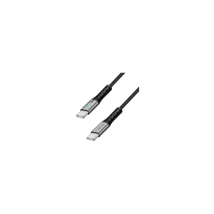 LogiLink USB 3.2 Kabel mit LED, USB-C - USB-C Stecker, 1,5 m