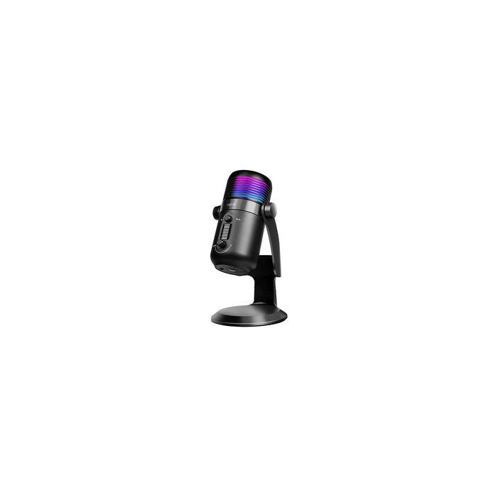 LogiLink USB Mikrofon mit RGB-Licht, Cardioid, schwarz
