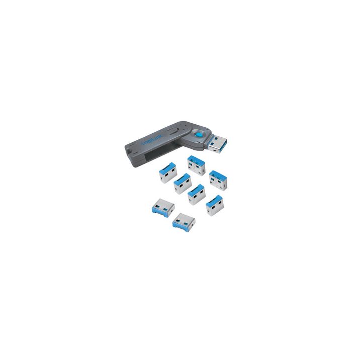LogiLink Verrou de sécurité USB, 1 clé / 8 verrous