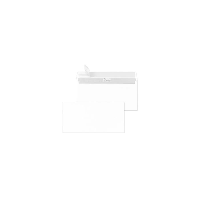 MAILmedia Enveloppe DIN long, autocollant, blanc