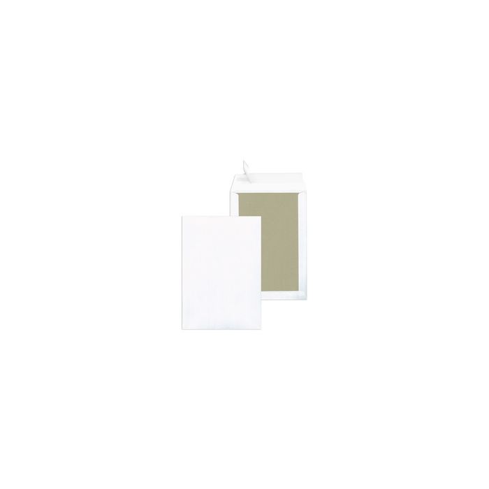 MAILmedia Pochette d'expédition C4 avec dos en carton, blanc
