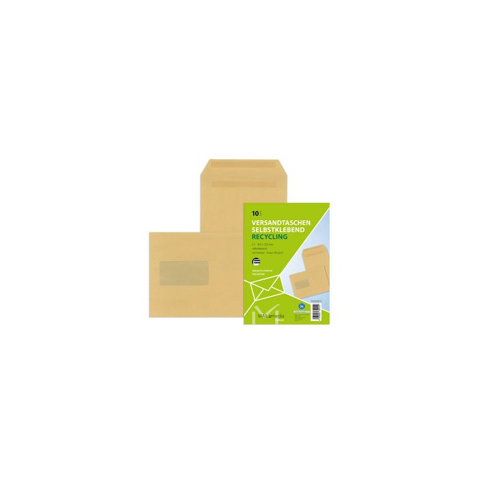 MAILmedia Versandtasche Natron braun, C5, mit Fenster