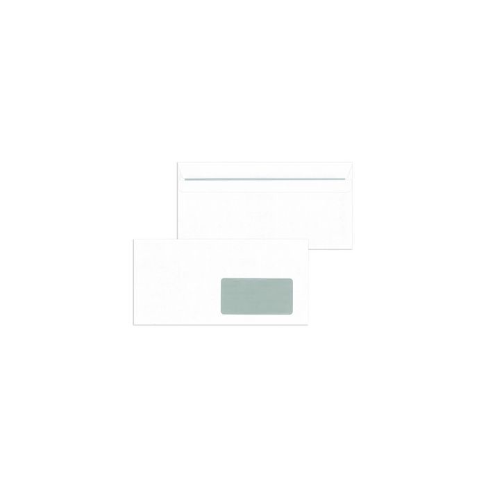 MAILmedia enveloppes, format DL, autocollant, avec fenêtre
