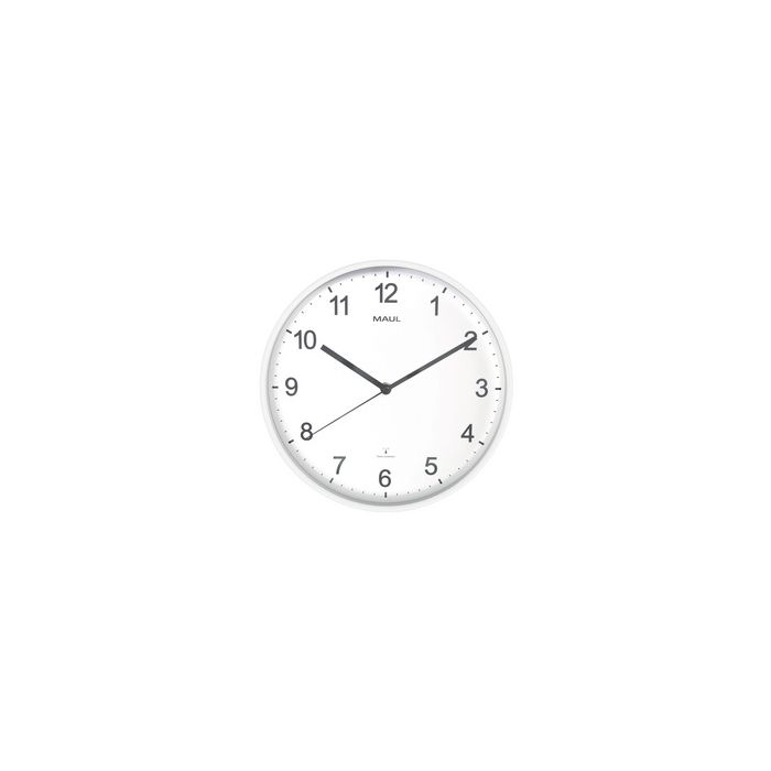 MAUL Horloge murale/radio MAULspint, diamètre: 300 mm, blanc