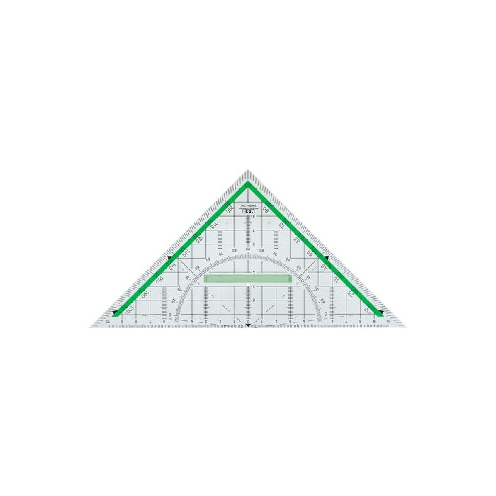 M+R Equerre géométrique "Green Line", hypoténuse: 230 mm