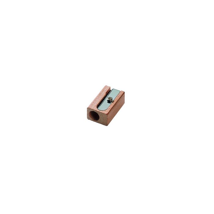 M+R Taille-crayon, en bois, forme de bloc