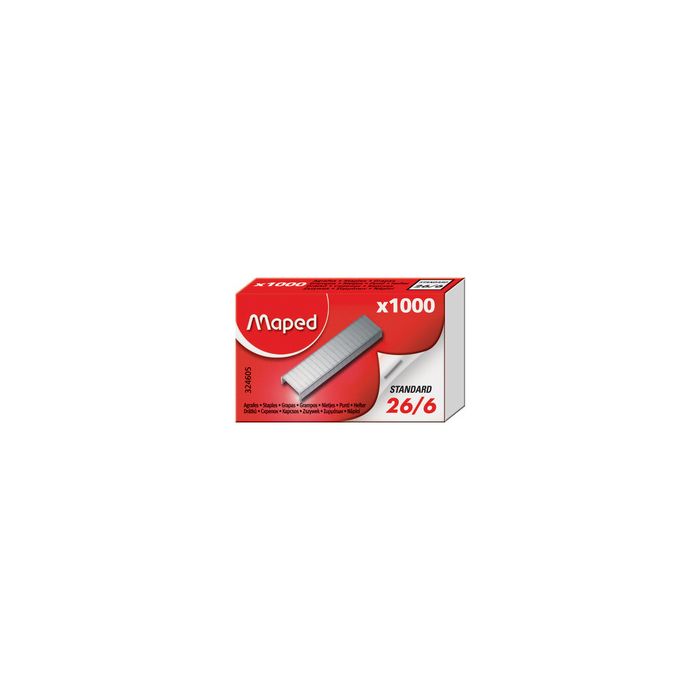 Maped Agrafes 26/6, petit emballage, zingué