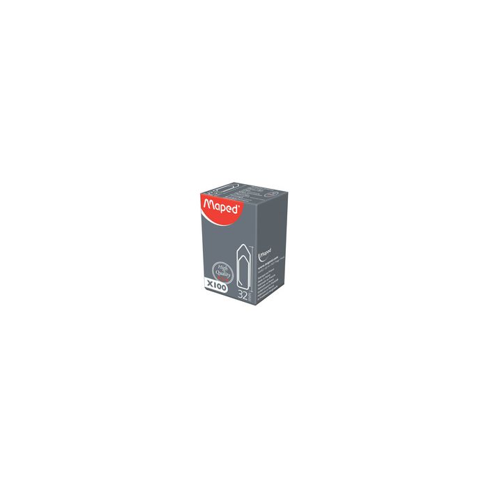 Maped Attache-lettres, galvanisées, 32 mm, grand paquet