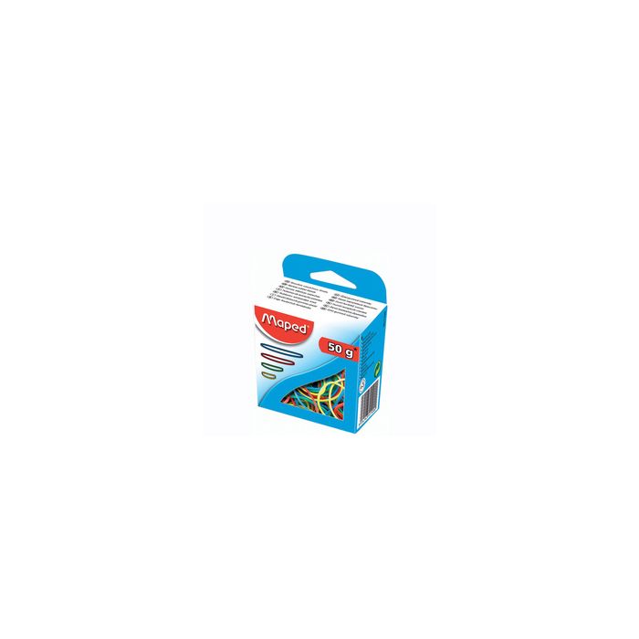 Maped Bracelets caoutchouc en carton, 50 g, assorti