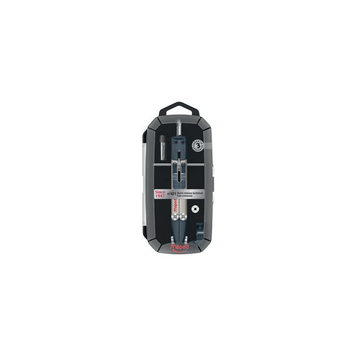 Maped Coffret de compas technique No.421, 4 pièces, noir