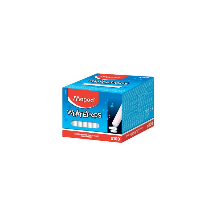 Maped Craie pour tableau WHITE'PEPS, rond, blanc