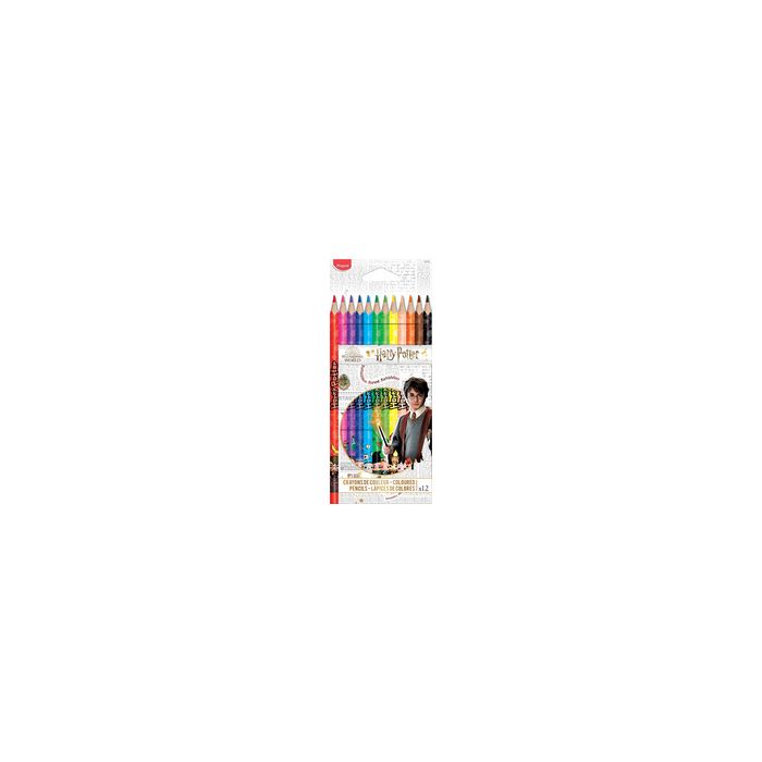 Maped Crayon de couleur triangulaire HARRY POTTER,étui de 12
