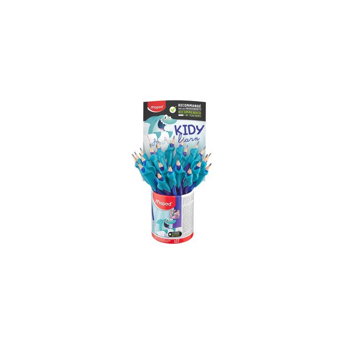 Maped Crayon de papier, avec gomme & guide-doigt, pot de 22