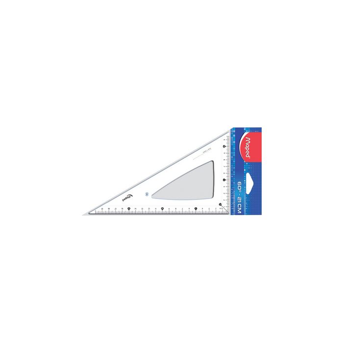 Maped Equerre Cristal 60 degrés, gand côté: 210 mm