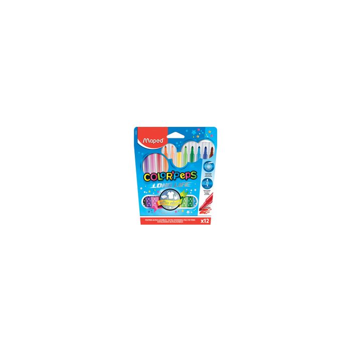Maped Feutre COLOR'PEPS LONG LIFE, étui carton de 12