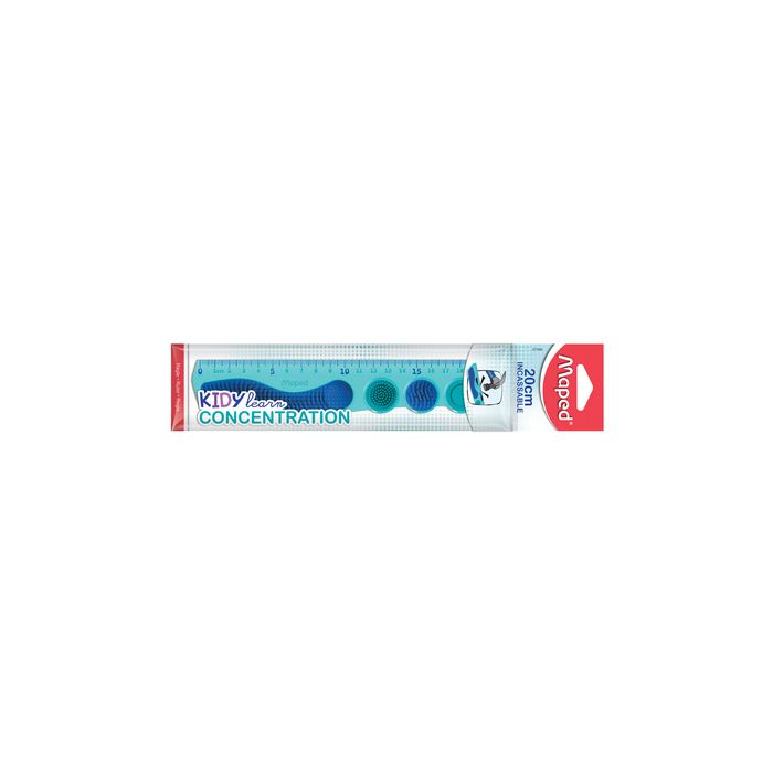 Maped Règle plate KIDY learn CONCENTRATION, 200 mm, bleu