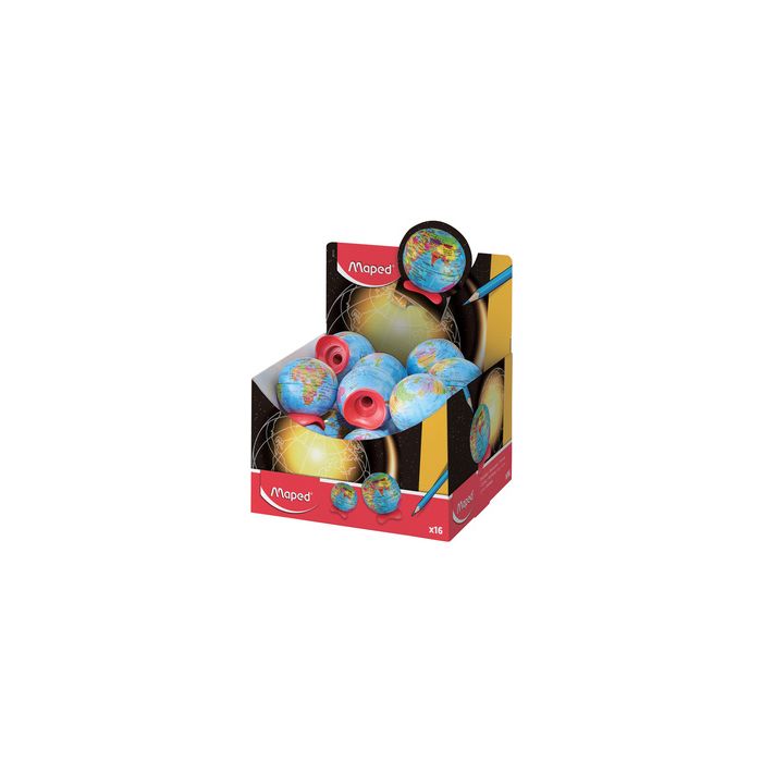 Maped Taille-crayons Globe, présentoir de 16 pièces x16