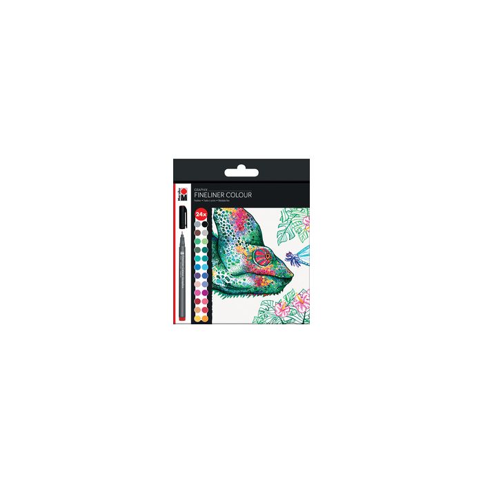 Marabu Fineliner COLOUR GRAPHIX HYPNOTIZE, étui carton de 24