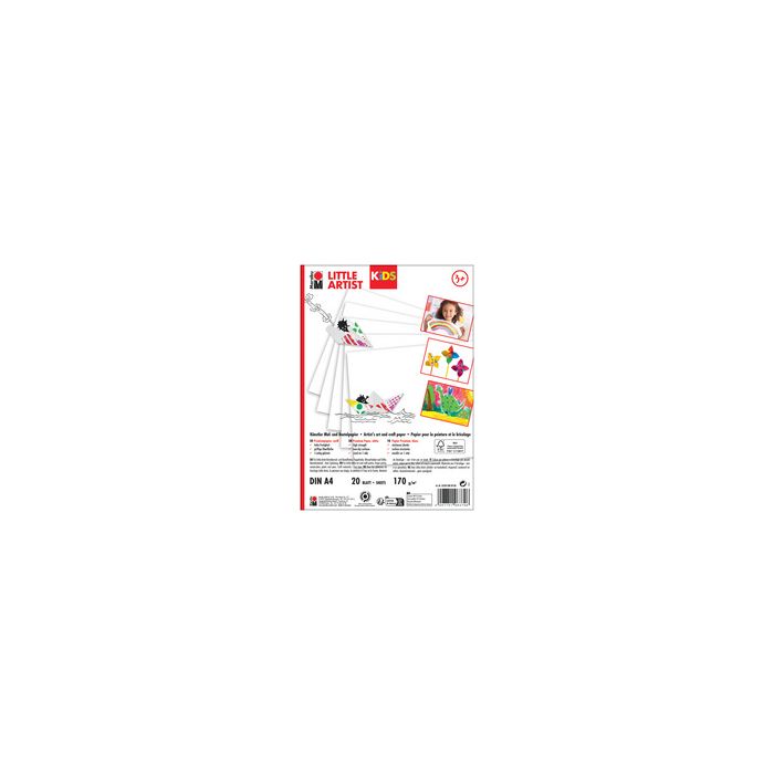 Marabu KiDS Papier pour peinture et loisirs créatifs, A4