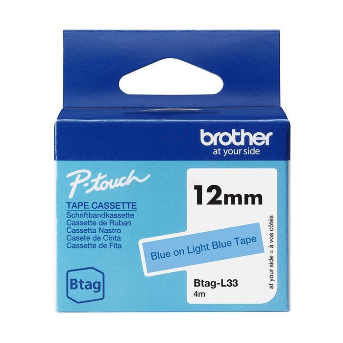 Rouleau d'étiquettes d'origine Brother BTAGL33 - bleu clair
