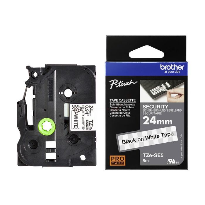 Ruban cassette d'origine Brother TZESE5 - noir, blanc
