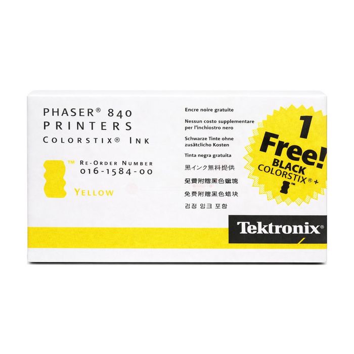 Encre solide d'origine Xerox 016158400 - noire, jaune