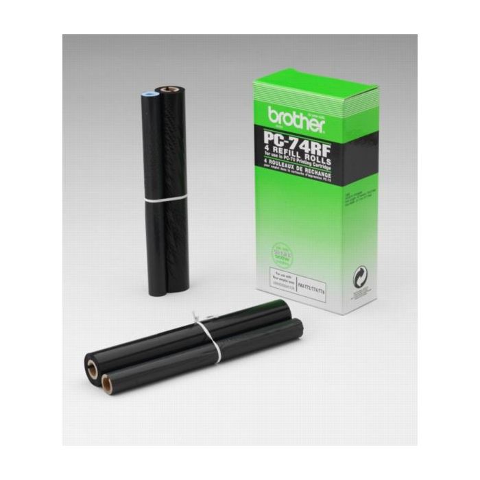 Rouleau transfert thermique d'origine Brother PC74RF - noir - pack de 4