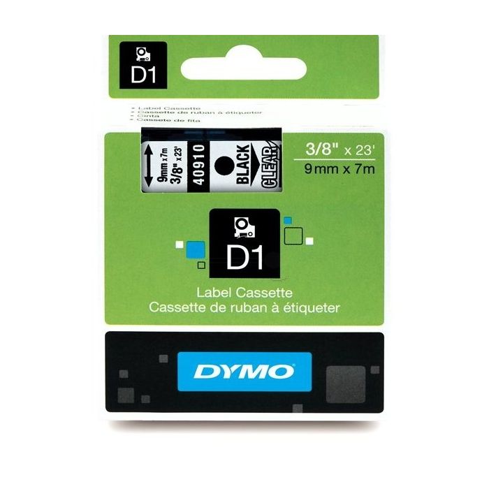 Rouleau d'étiquettes d'origine Dymo 40910 / S0720670 - noir, transparent