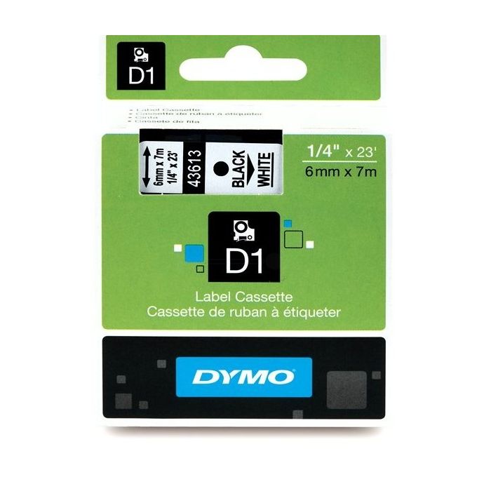 Rouleau d'étiquettes d'origine Dymo 43613 / S0720780 - noir, blanc