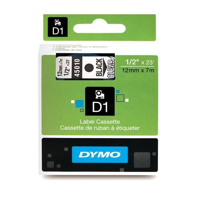 Rouleau d'étiquettes d'origine Dymo 45010 / S0720500 - noir, transparent