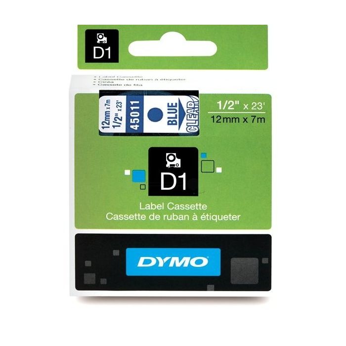 Rouleau d'étiquettes d'origine Dymo 45011 / S0720510 - transparent, bleu
