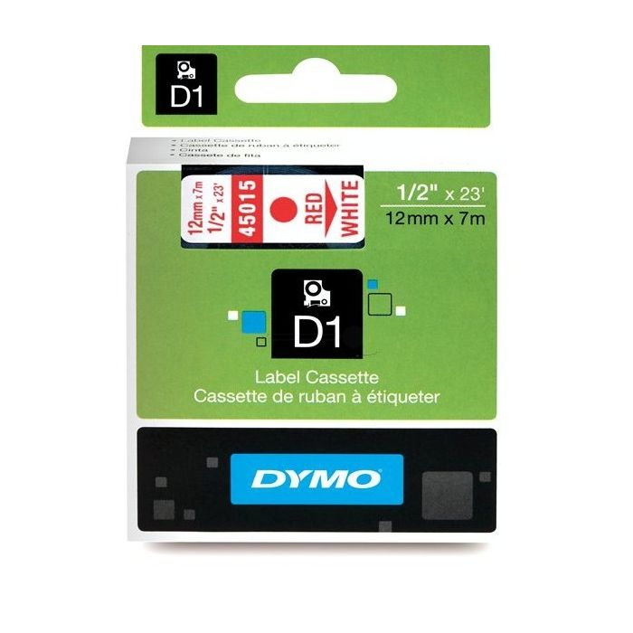 Rouleau d'étiquettes d'origine Dymo 45015 / S0720550 - rouge, blanc