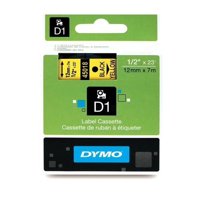 Rouleau d'étiquettes d'origine Dymo 45018 / S0720580 - noir, jaune