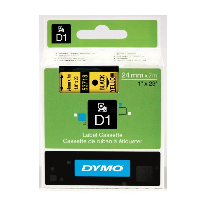Rouleau d'étiquettes d'origine Dymo 53718 / S0720980 - noir, jaune