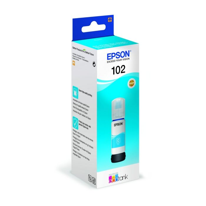 Bouteille d'encre d'origine Epson C13T03R240 / 102 - cyan