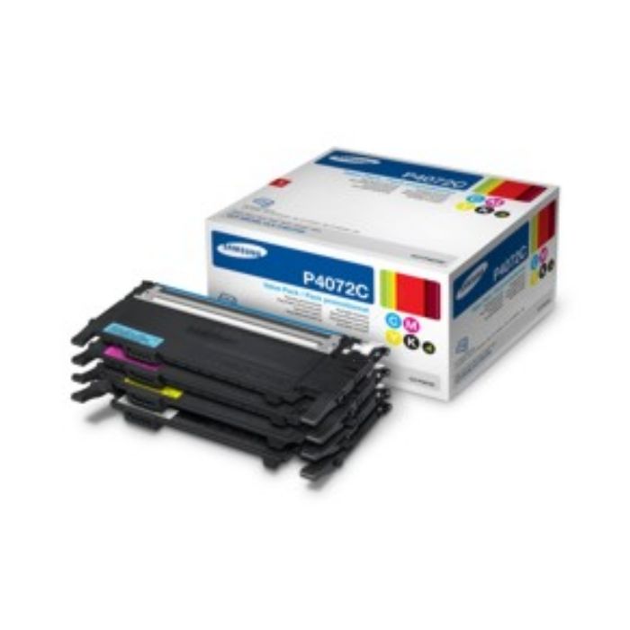 Pack de 4 Cartouches de Toner Laser de Marque Samsung CLT-P4072C/ELS (Noir/Cyan/Magenta/Jaune) (1500+3x1000 pages)