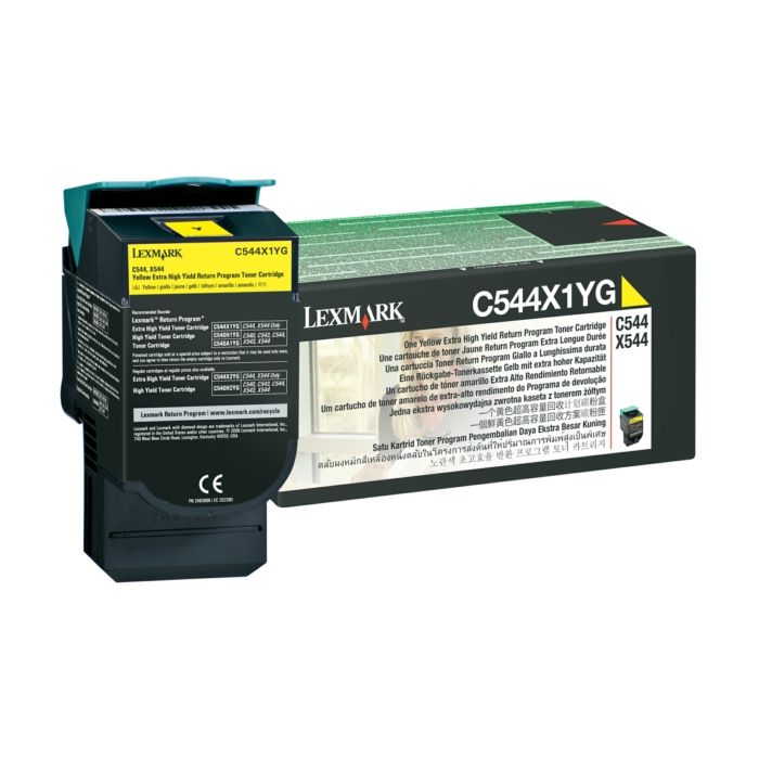 Cartouche Laser de Marque Lexmark C544X1YG Yellow Trés Haute Capacité (4 000 pages)