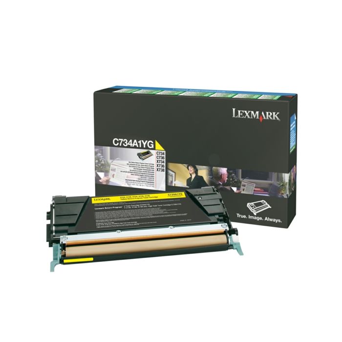 Cartouche Laser de Marque Lexmark C734A1YG Yellow (6000 pages)