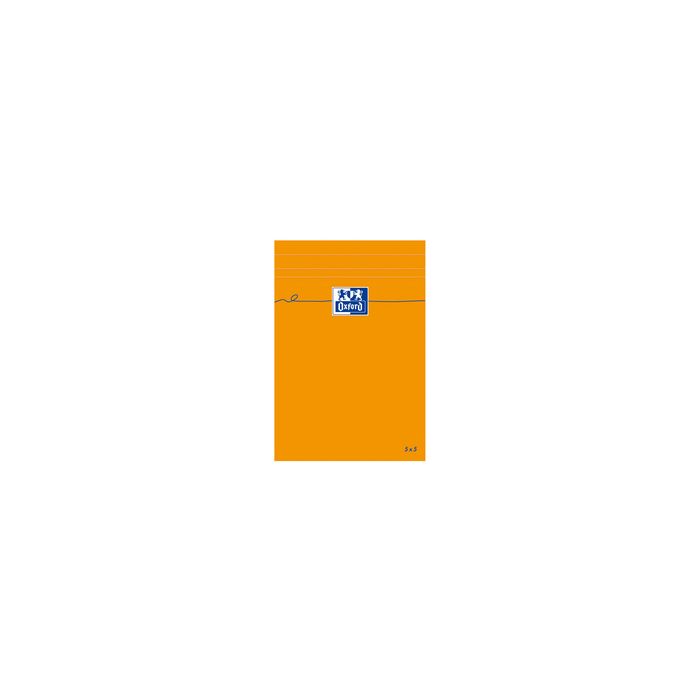 Oxford Bloc-notes, 110x170mm, quadrillé, 80 feuilles, orange