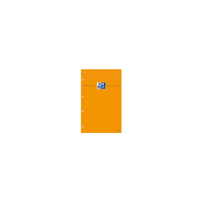 Oxford Bloc-notes, 210 x 315, quadrillé, 80 feuilles, orange