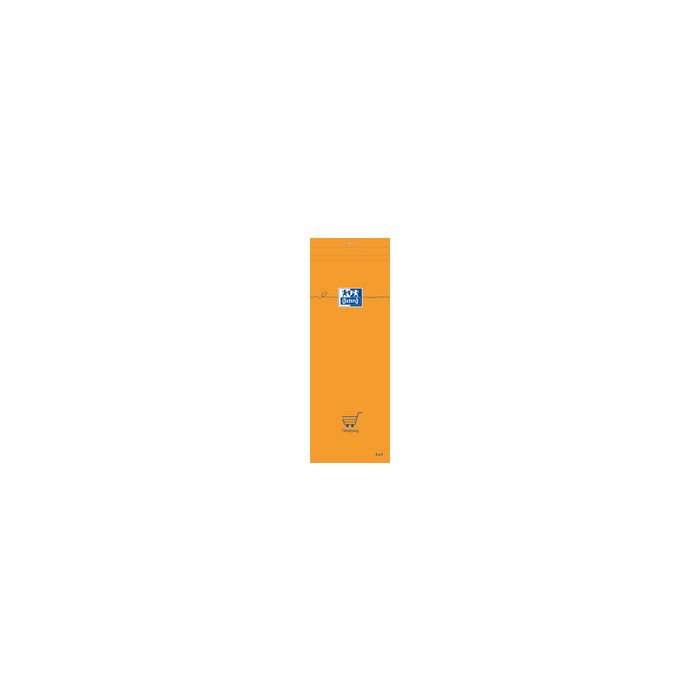 Oxford Bloc-notes, 74 x 210 mm, quadrillé,80 feuilles,orange