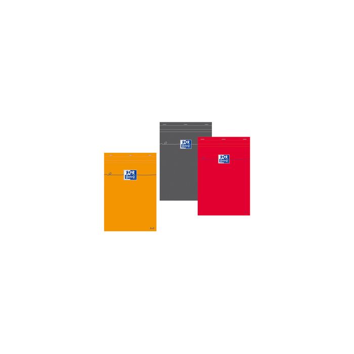 Oxford Bloc-notes, A5, quadrillé, 80 feuilles, orange