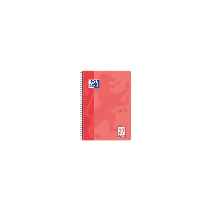 Oxford Cahier Touch, A4+, ligné, 160 pages, corail