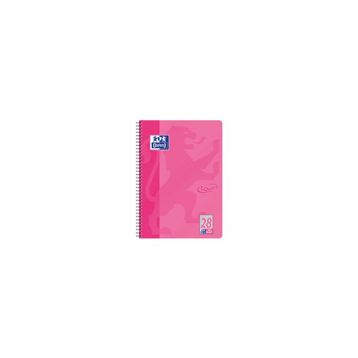 Oxford Cahier Touch, A4+, quadrillé, 160 pages, rose