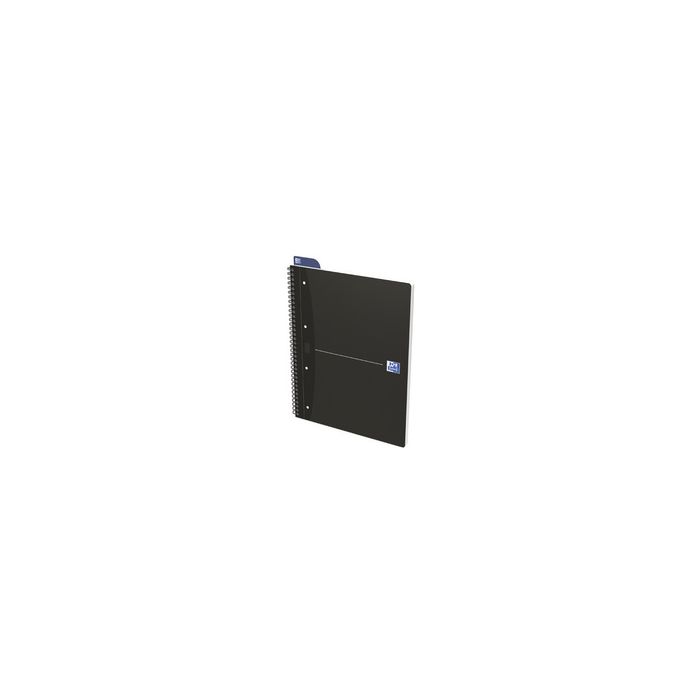 Oxford Cahier à spirale "Smart Black", A4+, quadrillé, noir