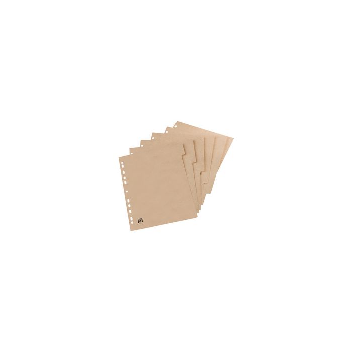 Oxford Intercalaires en carton Touareg, uni, A4, 6 touches