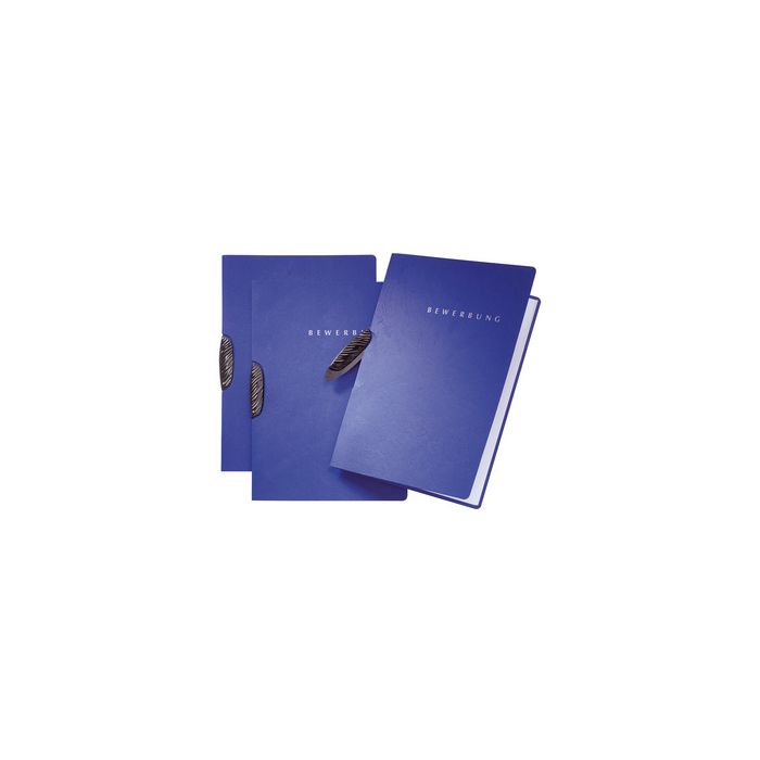 PAGNA Bewerbungsmappe "Swing", DIN A4, aus Karton, blau