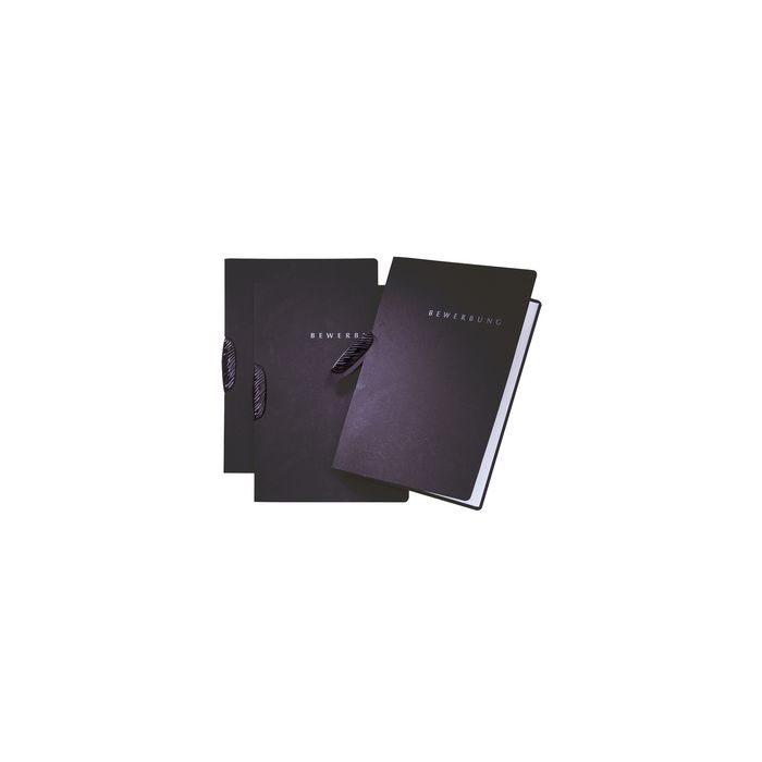 PAGNA Bewerbungsmappe "Swing", DIN A4, aus Karton, schwarz