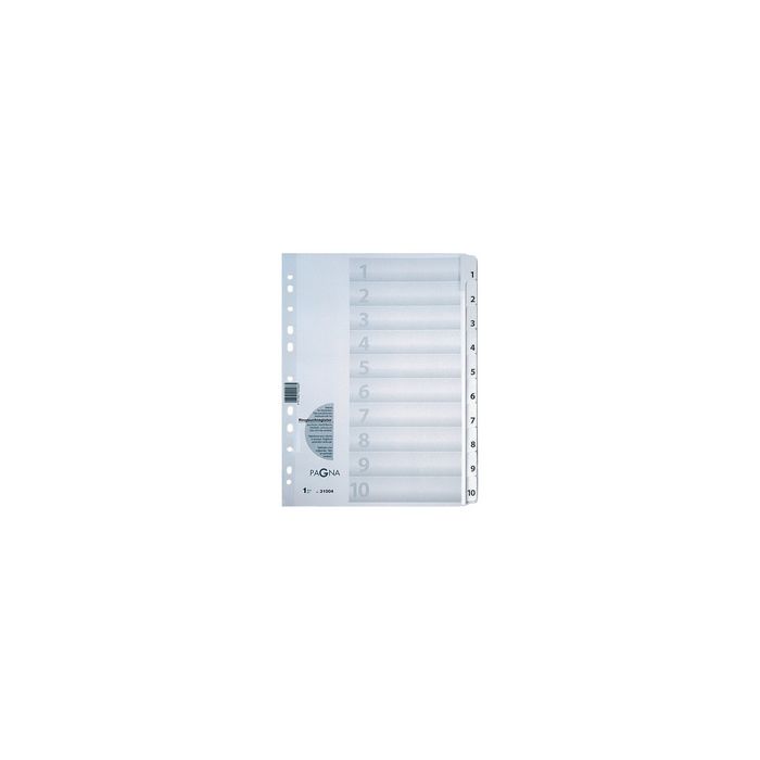 PAGNA Intercalaires, carton, chiffres 1 - 10, A4, 10 touches