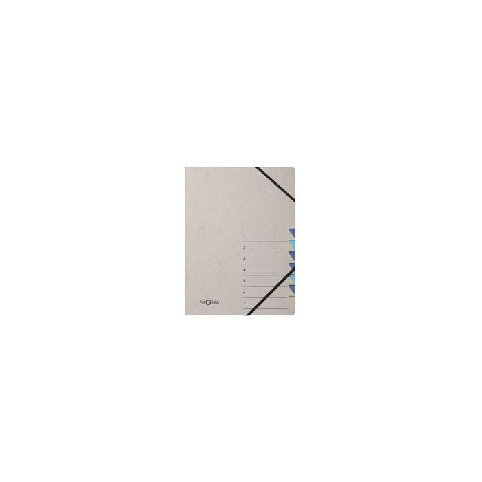 PAGNA Trieur "Easy Grey", A4, 7 compartiments, gris / bleu